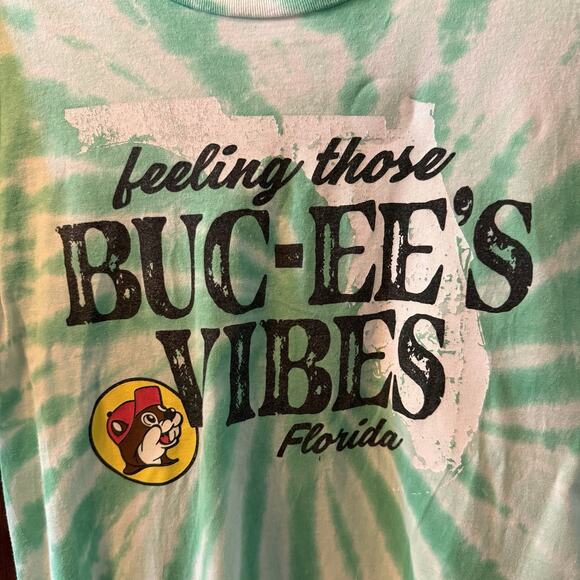 Buc-ee’s Florida Tie Dye Tshirt‎ Unisex Medium Green Summer - Picture 2 of 5
